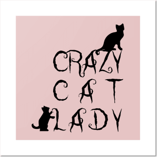 Crazy cat lady Posters and Art